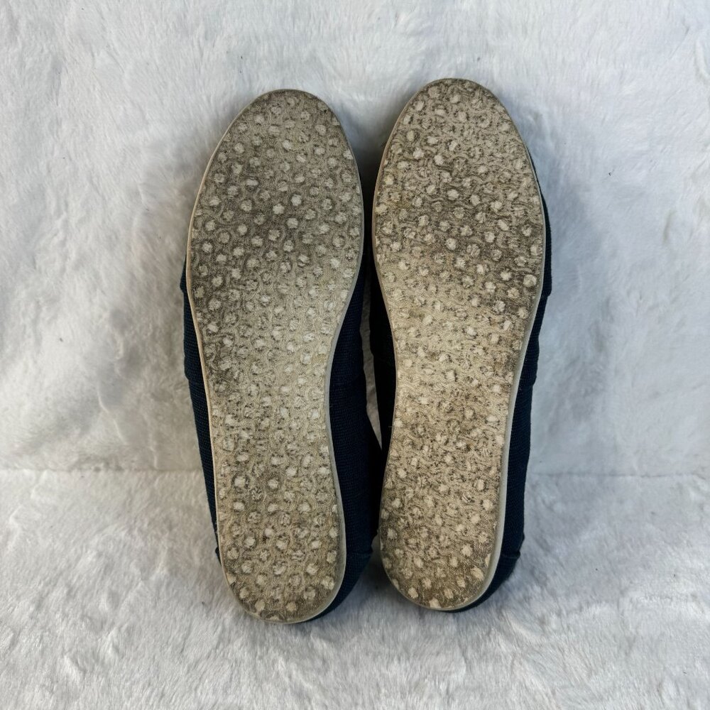 Toms Womens Navy Blue Canvas Espadrille Flats Shoes Size W7.5 Alpargata - Picture 3 of 8
